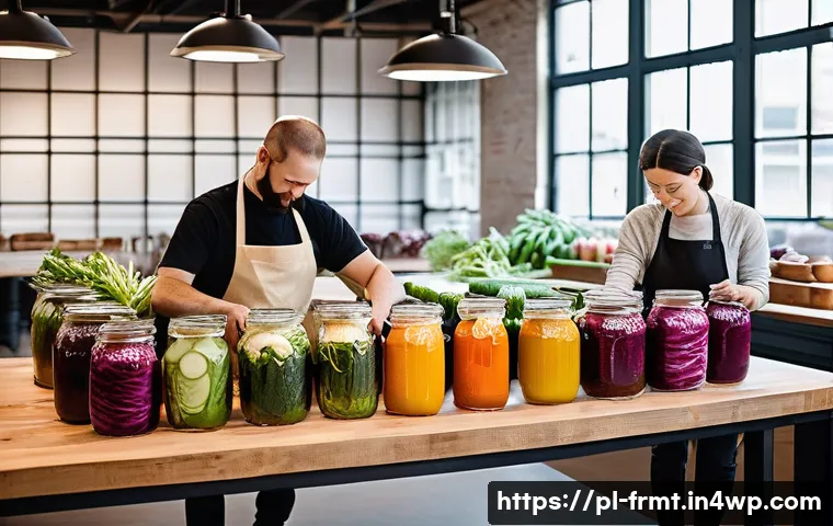 도시 발효실 운영 시 고객 요구사항 분석 방법 - **A bustling, modern urban fermentation workshop in a lively Polish city.** The space is brightly li...